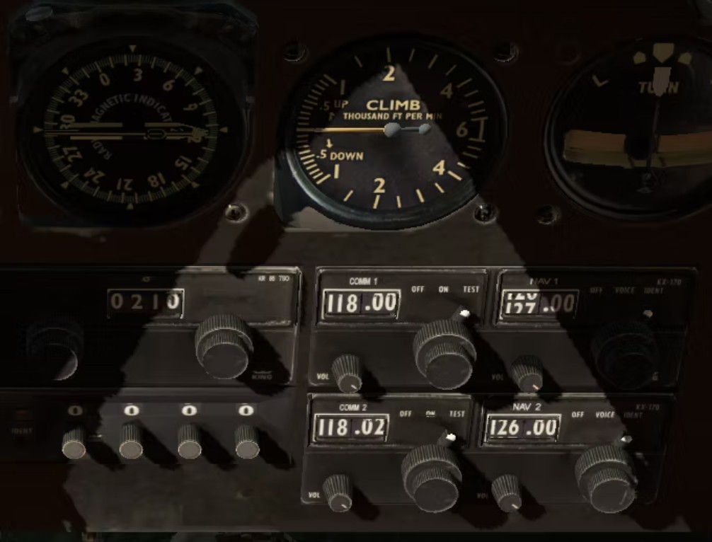 Classic cockpit instruments